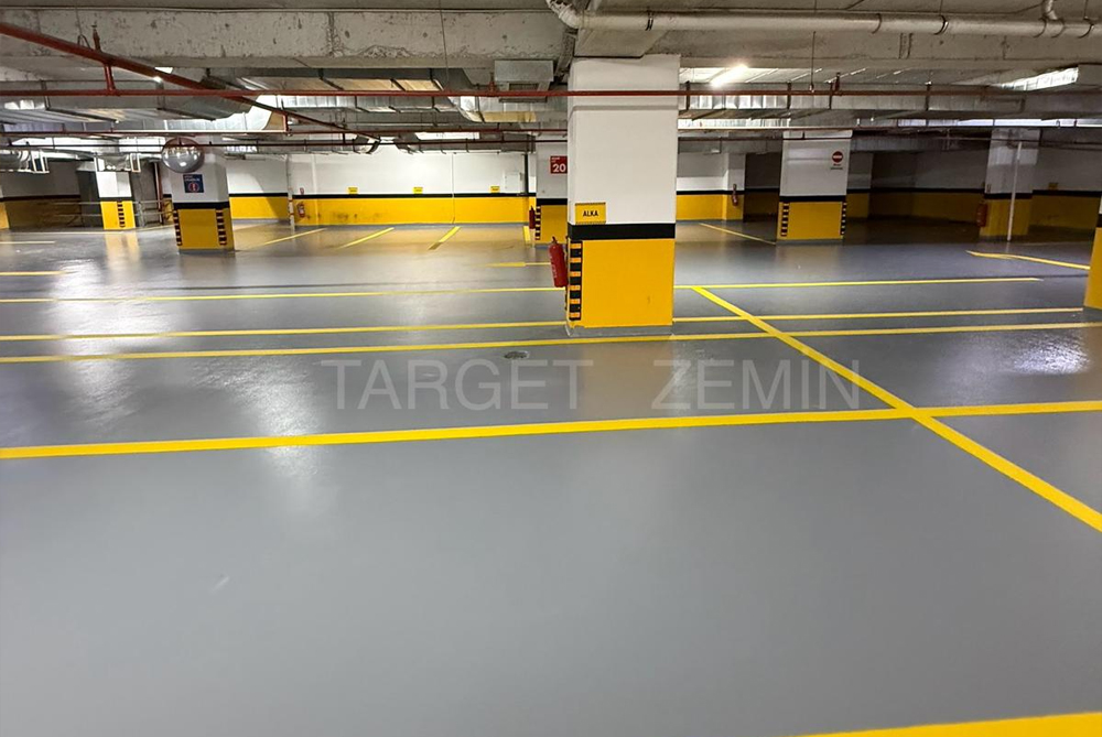 Göktürk / Eyüpsultan Kapalı Otopark Epoksi Zemin Kaplama Projesi