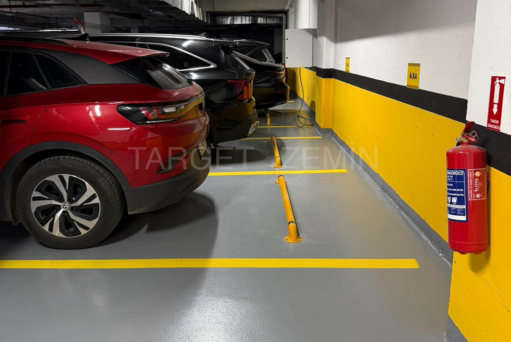 Göktürk / Eyüpsultan Kapalı Otopark Epoksi Zemin Kaplama Projesi