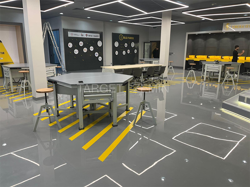 Burdur Milli Teknoloji Atölyesi Epoksi Zemin Kaplama Projesi